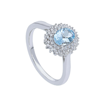 Anello Babila Milano Donna For Ever in Oro bianco Acquamarina 0.73 Ct 254189 - 254189
